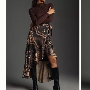 Maeve Ruffled Wrap Maxi Skirt